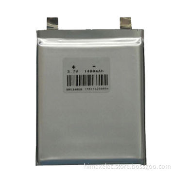 Lithium polymer battery 3.7V 1400mAh, Steady quality and performance,Certificates: CE, UL, RoHS
